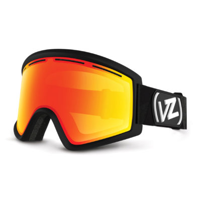 Men's Von Zipper Goggles - Von Zipper Cleaver Goggles. Black Satin - Fire Chrome